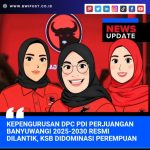 Kepengurusan DPC PDI Perjuangan Banyuwangi 2025-2030 Resmi Dilantik, KSB Didominasi Perempuan
